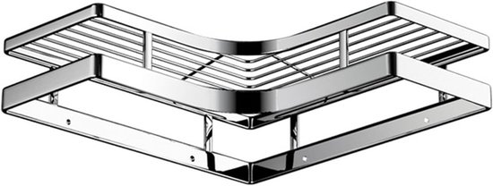 Ruimtebesparende Hoek Organizer voor Douche, Dikke en Stevige RVS Rek met Niet-Markerende Lijm, Perfect voor Badkamer en Keuken van Merkloos