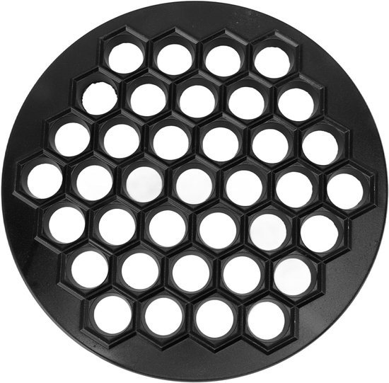 Russische Ravioli Maker Pelmeni Dumplings Mold 37 gaten ruimtebesparend voor thuiskeuken (Zwart)