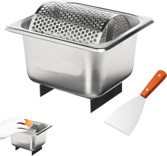 RVS Boterroller met Stand, Eenvoudig Boter Verspreiden, Makkelijk Schoon te Maken, Herbruikbaar, Ideaal voor Maïsboter en Thuisgebruik van Merkloos