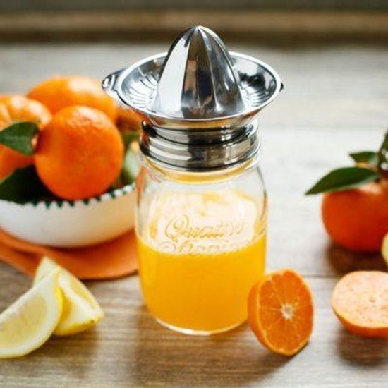 RVS citruspers deksel incl. glazen pot - HappyTappi van Merkloos