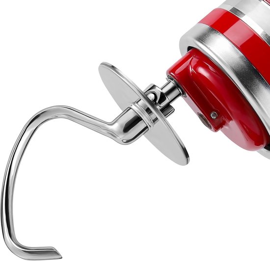 RVS Deeghaak voor Kitchenaid Mixer - Geschikt voor 4.5-5Qt - Spiralen Deeghaak Accessoire voor KSM150 en K45DH - Keukenhulp voor Perfecte Brooddeeg en Taartdeeg