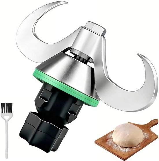 RVS deegmessen set voor optimale deegmix, eenvoudig schoon te maken, met reinigingsborstel, geschikt voor Thermomix TM5, TM6, TM7, geen deegresten, perfecte bakaccessoires