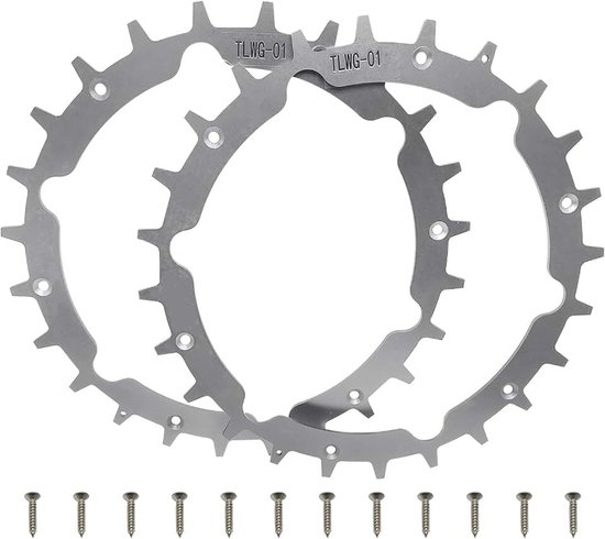 Rvs grasmaaier spikes voor Gardena Sileno City robotmaaiers, 212 mm robotmaaier wielspikes met 12 stuks schroeven, tractieverbetering voor Gardena robotmaaier