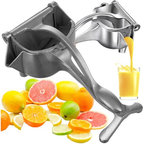 RVS Hand Citruspers - Geschikt voor Sinaasappels, Limoenen, Citroenen, Mandarijden en meer - Handpers - Fruitpers van Merkloos