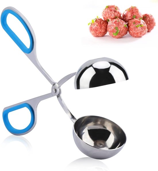 RVS Meatball Maker met Antiaanbakfunctie en Antislip Handvat voor Perfecte Gehaktballen en Rijstballen, Keukengereedschap voor Thuisgebruik
