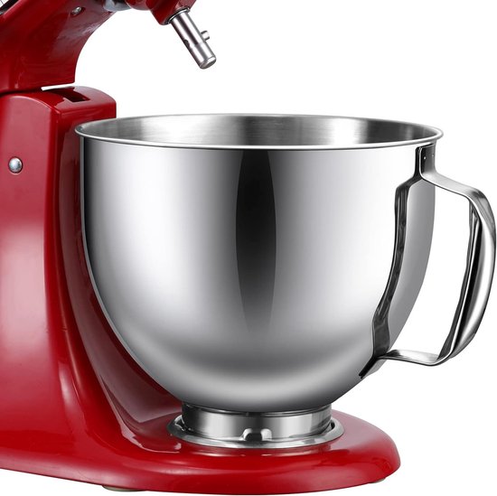 RVS Mengkom - Keukenmachine Kom - Bakken en Mixen - Vaatwasmachinebestendig - 4.73 Liter - Zilverkleurig