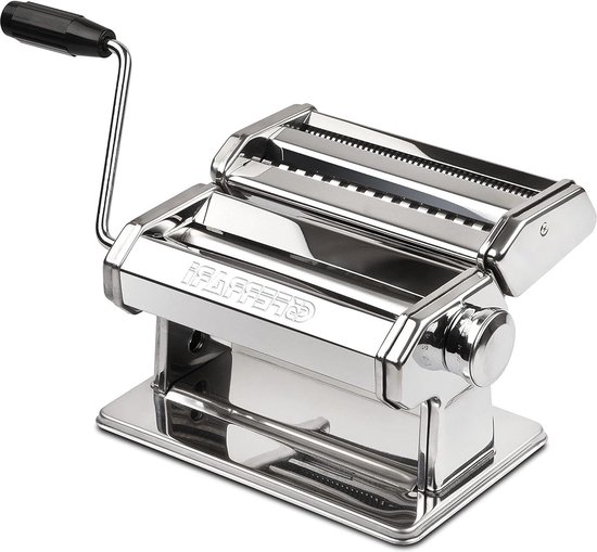 RVS pastamachine met wielen - 18 cm van aluminium pasta roller van RV