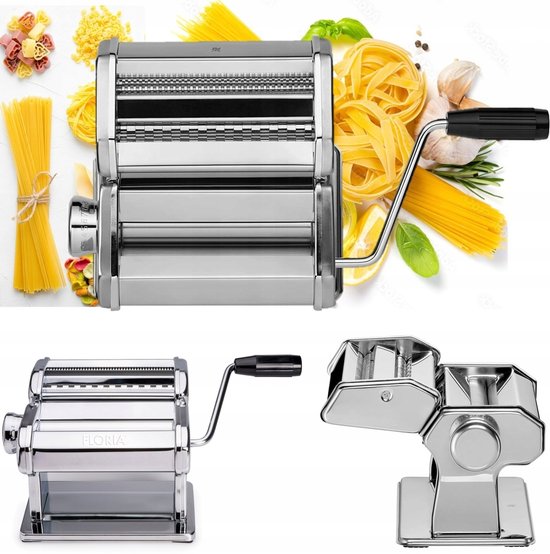 RVS Pastamachine voor Pasta, Deeg, Ravioli & Lasagne van Floria