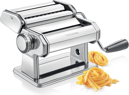 RVS Pastamachine voor Zelfgemaakte Lasagne, Tagliolini en Fettuccine van Ravioli & Co.