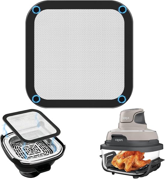 RVS Spatbescherming Magnetisch voor Airfryer, Fijnmazig Vet Spatdeksel, Accessoires voor Gezond Koken en Bakken