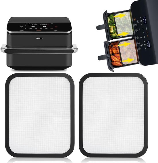 RVS Spatbescherming voor Airfryer, Fijnmazig Vetfilter, Accessoires voor Gezond Frituren en Koken, Geschikt voor Diverse Modellen van Merkloos
