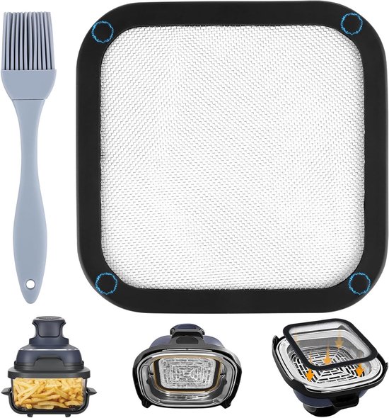 RVS Spatdeksel voor Airfryer, Fijnmazig Vet Spatdeksel, Herbruikbare Accessoires voor Gezond Koken, Voorkom Vetspatten en Houd je Keuken Schoon