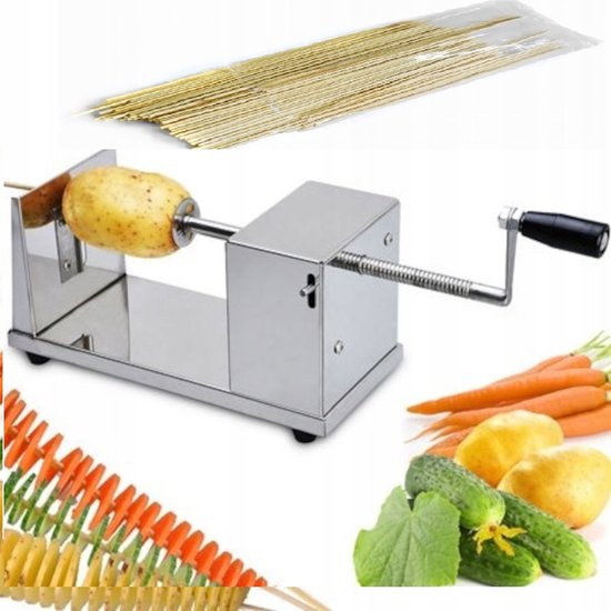 RVS Spiraal Aardappelsnijder - Voor Unieke Fritjes van RVS