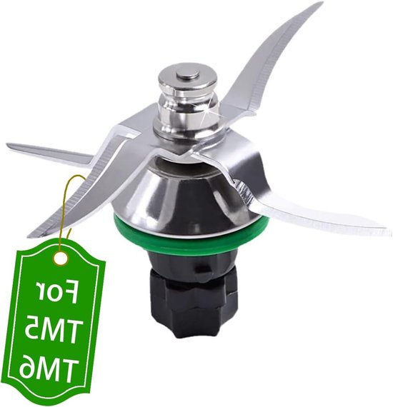 RVS vervangend mes voor Thermomix TM5 TM6, inclusief afdichtring, ideaal voor smoothies en soepen van Merkloos