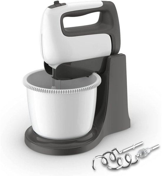 RVV® Mixer met mengkom - Mixer - Mixer met mengkom keukenmachine - Zilver - ‎28cm x 10cm x 32cm van Merkloos