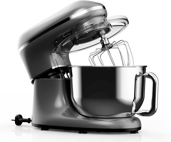 RVV® Mixer met mengkom - Mixer - Mixer met mengkom keukenmachine - Zilver - ‎43cm x 36cm x 27cm van Merkloos