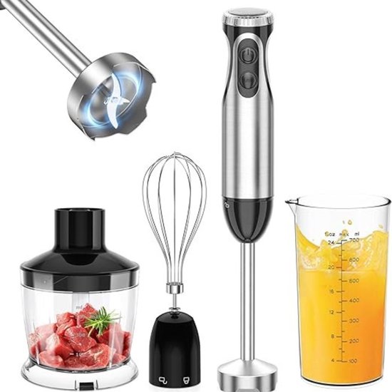 RWB® Staafmixer Set - Staafmixer - Handblender - Zwart - 10cm x 10cm x 37cm van Merkloos