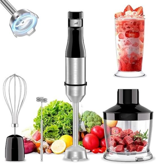 RWB® Staafmixer Set - Staafmixer - Handblender - Zwart - 25cm x 14cm x 24cm van Merkloos