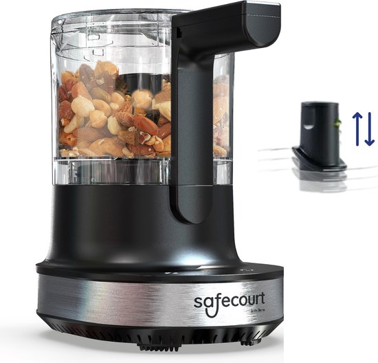 Safecourt Kitchen - Hakmolen elektrisch - groentesnijder met gepatenteerde messen - Veelzijdig, krachtig & Vaatwasserbestendig van Safecourt Kitchen