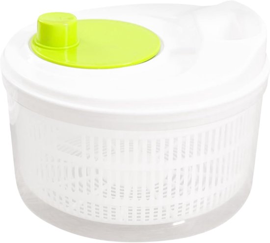 Salade Centrifuge - Groente Droger - Snel Groenten Wassen - Dubbellaags Ontwerp - 3 Liter Inhoud - Groen