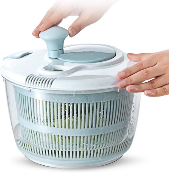 Salade Centrifuge - Groentenwasser Afvoer - Gezonde Maaltijden - Handmatig Systeem - 5 Liter Capaciteit van Merkloos