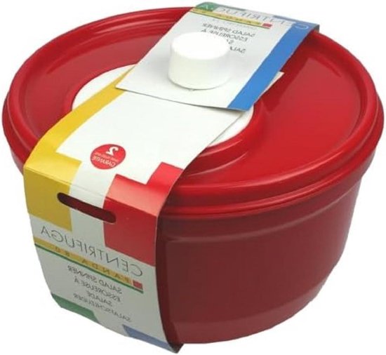 Salade Droger - Groente centrifuge - Salade bereiden - Praktisch ontwerp - 24 cm - Rood