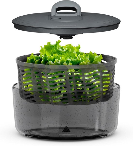 Salade Droger - Groente centrifuge - Salade bereiden - Snelle waterafvoer - Klein formaat - Aqua