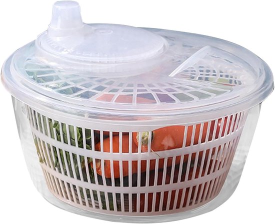 Salade Spinner - Groente Droger - Snel Salade Maken - Draagbaar en Effectief - 22.8 x 12 x 17.5 cm