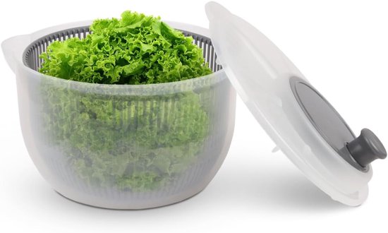 Saladecentrifuge 2,7 liter - BPA-vrij, 3-in-1 ontwerp voor gemakkelijk salades drogen