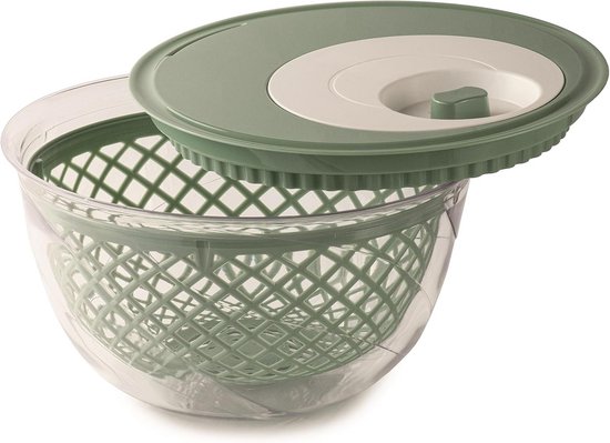 Saladecentrifuge 4L - Ruimtebesparend, BPA-vrij & Geschikt voor Vaatwasser van Merkloos