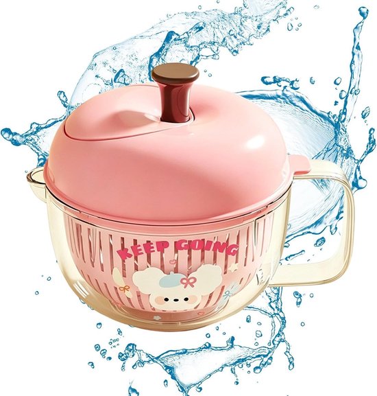 Saladecentrifuge Keuken - Fruitdroger - Maaltijd Voorbereiding - Eén-druk Rem Bediening - 21 x 17 cm - Geel