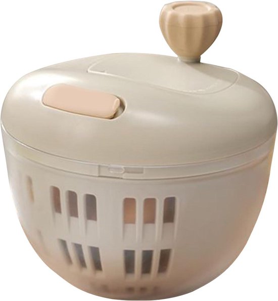 Saladecentrifuge - Salade droger - Keuken voorbereiding - Antislip basis - 800 ml - Grijs