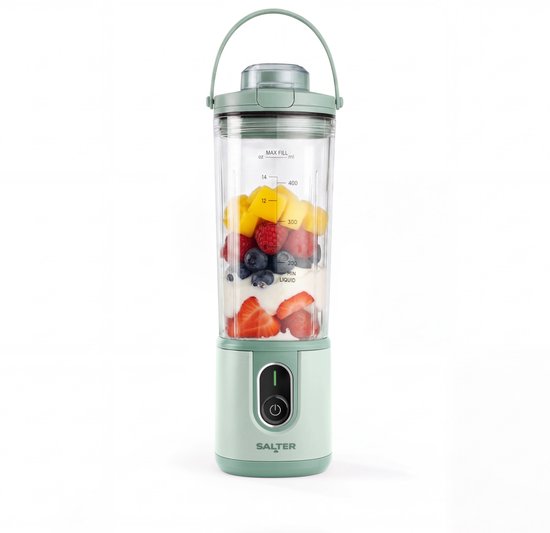 Salter ActiBoost Draagbare Snoerloze Blender - BPA-vrij - 450ml Groen