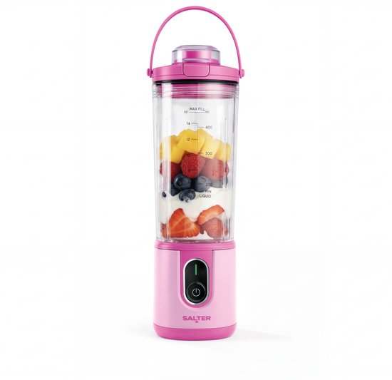 Salter ActiBoost Draagbare Snoerloze Blender - BPA-vrij - 450ml Roze