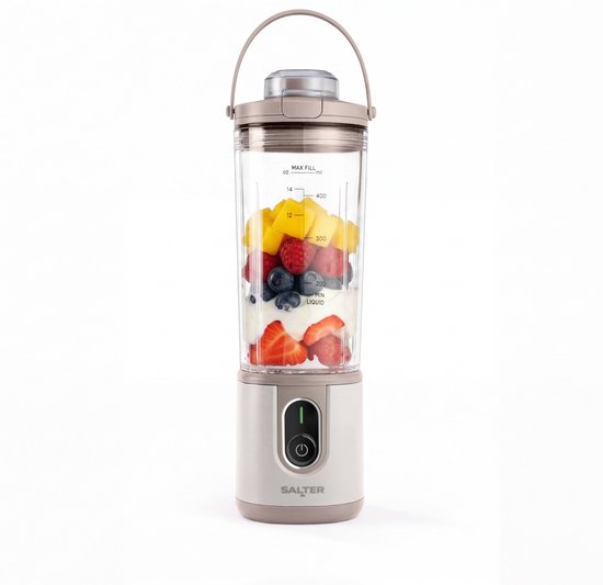 Salter ActiBoost Draagbare Snoerloze Blender - BPA-vrij - 450ml Steen