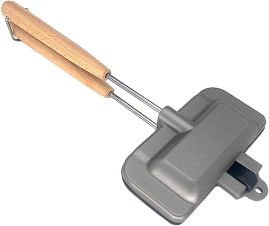 Sandwich Maker - Panini Pers - Ontbijt Maken - Dubbelzijdig Grillen - 305 cm - Zwart