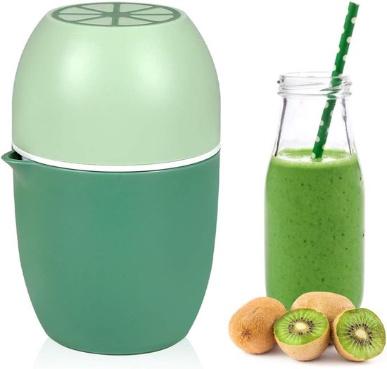 sap centrifuge - Handmatige Citroenpers - Sapbeker - citroensapcentrifuge - Limoenpers - sinaasappelpers - sapcentrifuges groenten en fruit - Lemon squeezer - Citrusknijper - Fruitpers - Sinaasappelpers - Groen- 9.5*15cm van Merkloos
