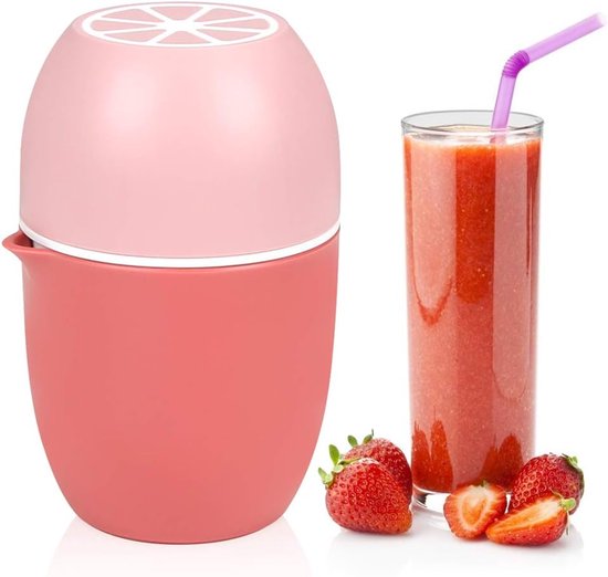 sap centrifuge - Handmatige Citroenpers - Sapbeker - citroensapcentrifuge - Limoenpers - sinaasappelpers - sapcentrifuges groenten en fruit - Lemon squeezer - Citrusknijper - Fruitpers - Sinaasappelpers - roze- 9.5*15cm