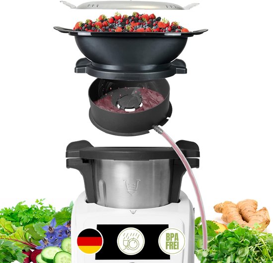 Sapcentrifuge accessoires voor Monsieur Cuisine - 99 minuten sap zonder persen