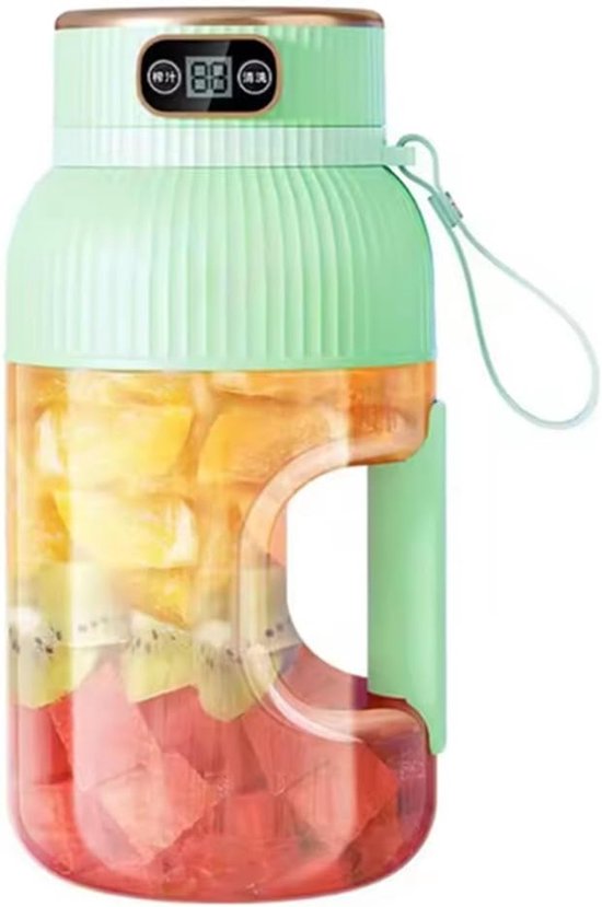 Sapcentrifuge - Draagbaar - Elektrische fruitblender - Grote mengbeker - Smoothiebeker, voor het snel maken van sap van Merkloos
