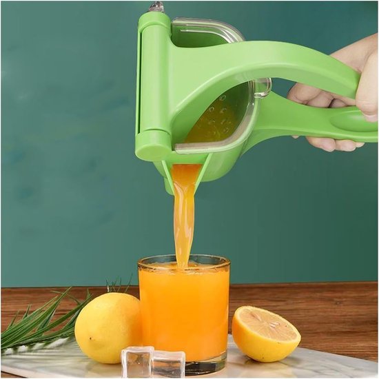 Sapcentrifuge - Fruitpers - Citruspers - Handmatige Citruspers - Handmatige Fruitpers - Eenvoudig Handmatig Handontwerp - Limoenpers - Voor Citroenen, Limoenen En Sinaasappels - Voor Keuken, Bar - Groen - 1 Stuk