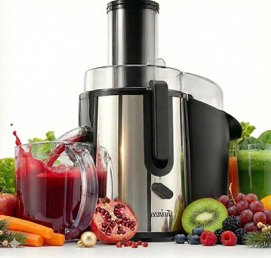 Sapcentrifuge - Fruitpers - Gezond sap maken - 2 snelheden - 75 mm opening - Groen