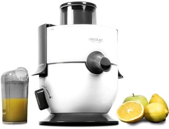 Sapcentrifuge - Fruitpers - Gezond sap maken - Titaniumgecoate schijf - XL-inlaatkanaal - Wit