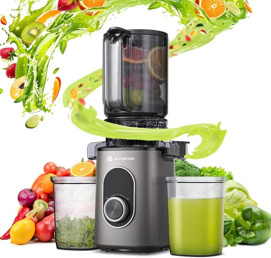 Sapcentrifuge Koud Pers Masticating Juicer met Grote Drinkopening - Efficiënte Slow Juice Extractor voor Fruit en Groenten, Eenvoudig schoon te maken van CalmDo