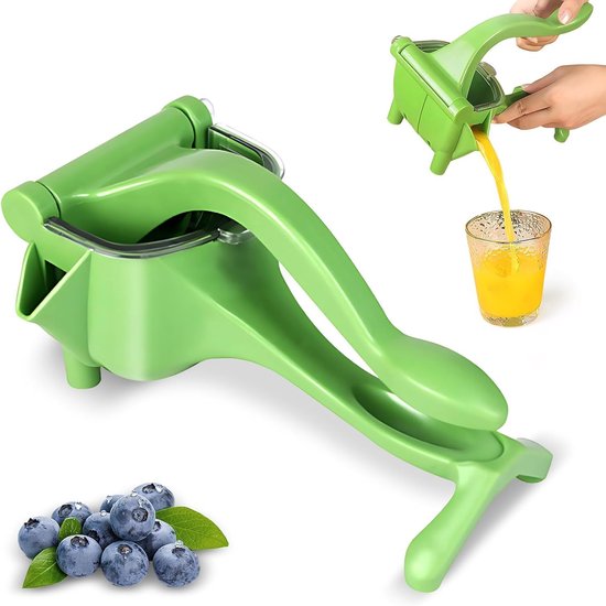 Sapcentrifuge -Sapcentrifuge handmatig- Fruitpers - Handmatige Fruitpers - Handmatige Citruspers - Eenvoudig Handmatig Handontwerp - Limoenpers - Voor Citroenen, Limoenen En Sinaasappels - Voor Keuken, Bar - Groen - 1 Stuk