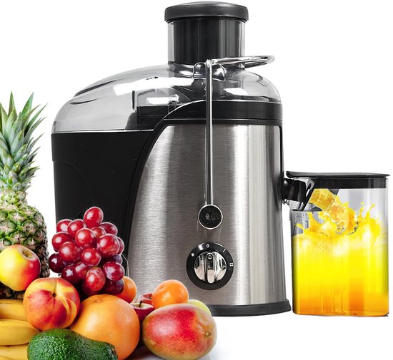 Sapcentrifuge - Slow Juicer - Sapcentrifuge Groente en Fruit - Grote Vulopening 8 CM - 400 Watt - Ingebouwde Schuimscheider - van NUC.