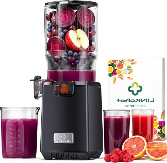 Sapcentrifuge - Slowjuicer - Gezond sap maken - Grote vulschacht - 18 Liter - Grafietgrijs