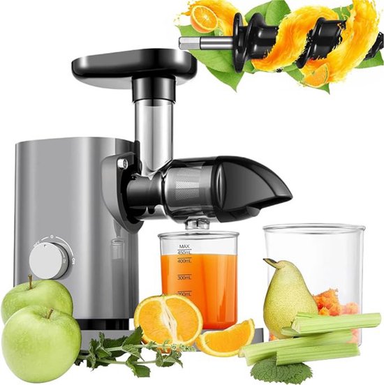Sapcentrifuge - Slowjuicer - Sapcentrifuges groenten en fruit - Grijs van Hoffenbach