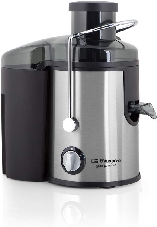 Sapcentrifuge voor groenten en fruit - Roestvrij staal - 65 mm brede opening - 600 W - Zwart