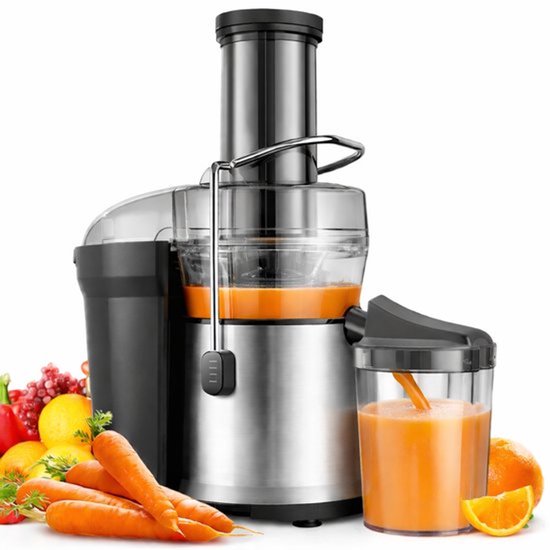 Sapcentrifuge voor Groenten & Fruit – 2 Snelheden – Grote Vulopening – Juicer met Pulpcontainer – 500W van Merkloos